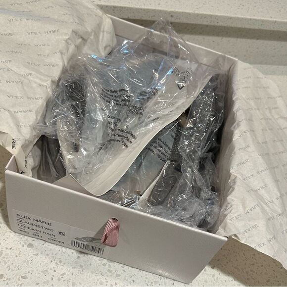 Alex Marie Rhinestone Cone Heel Slingback‎ Sandals - Picture 9 of 11